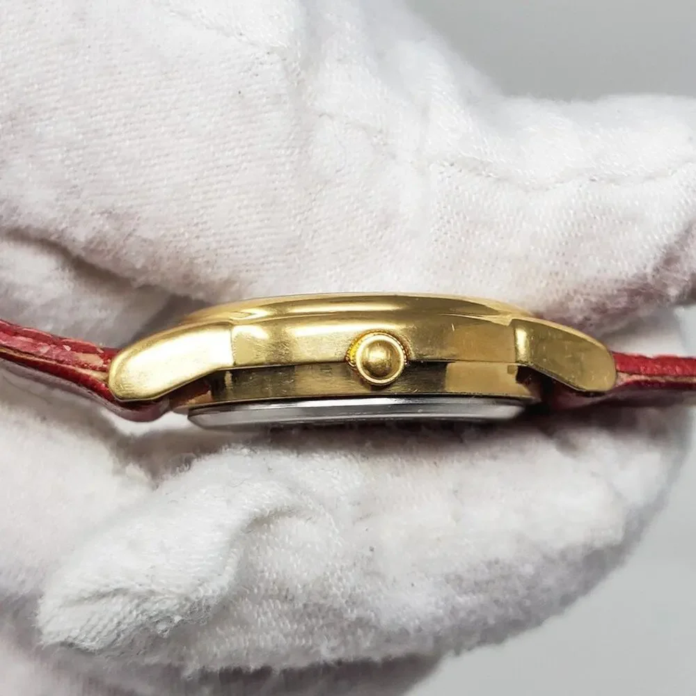 Disney X Lorus Minnie Mouse Gold Quartz Watch Vintage Rare H2F
